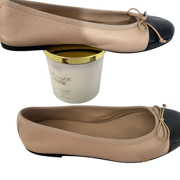 M. Gemi Cream and Black Ballet Flats sz 38.5/8 - Picture 3 of 8